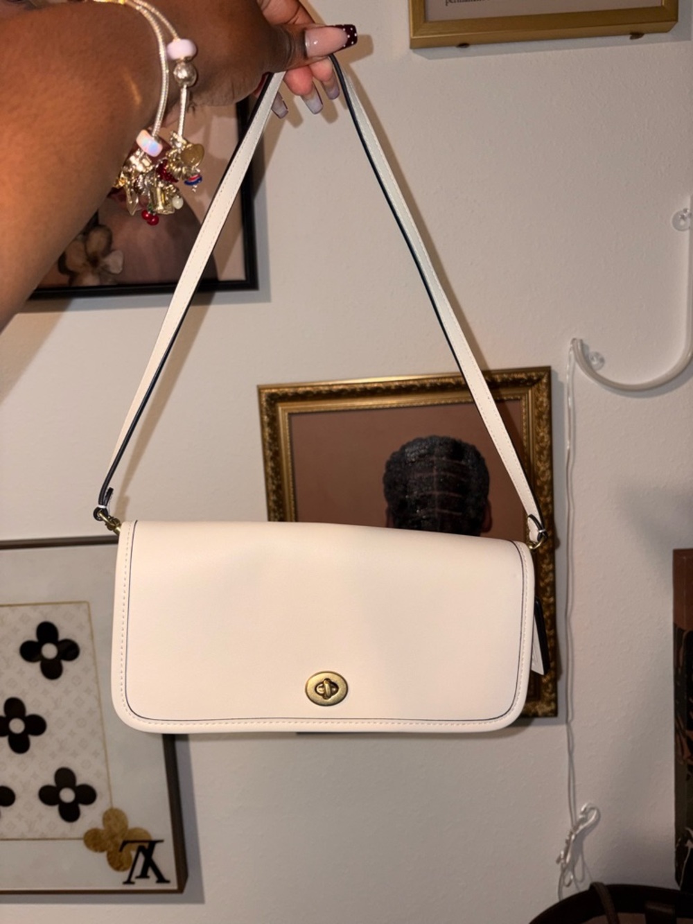 Coach Originals Dinky 1974 Gold Chain Shoulder Bag Chalk